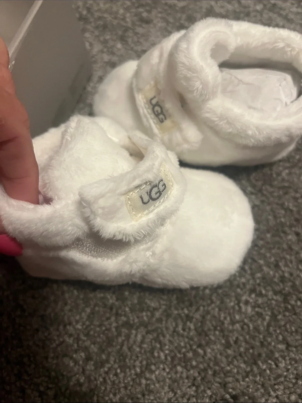 UGG White Plush Cozy Slipper Boots